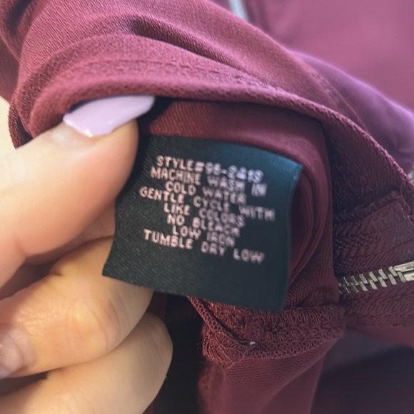 Red REVAMPED Short Pencil Skirt with Mesh Detail - Picture 5 of 6